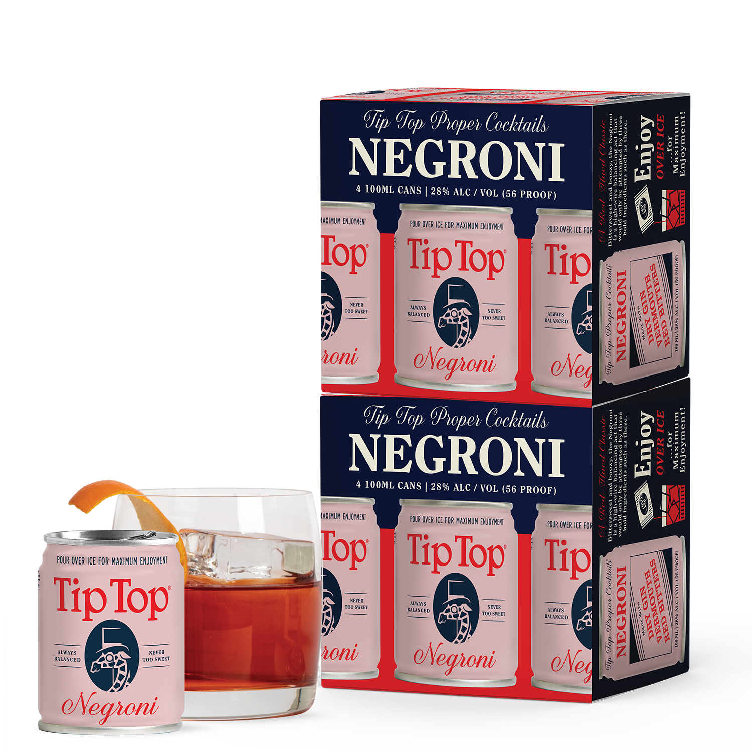 Tip Top Cocktails Negroni – Ready-to-Drink Canned Cocktail, 100mL