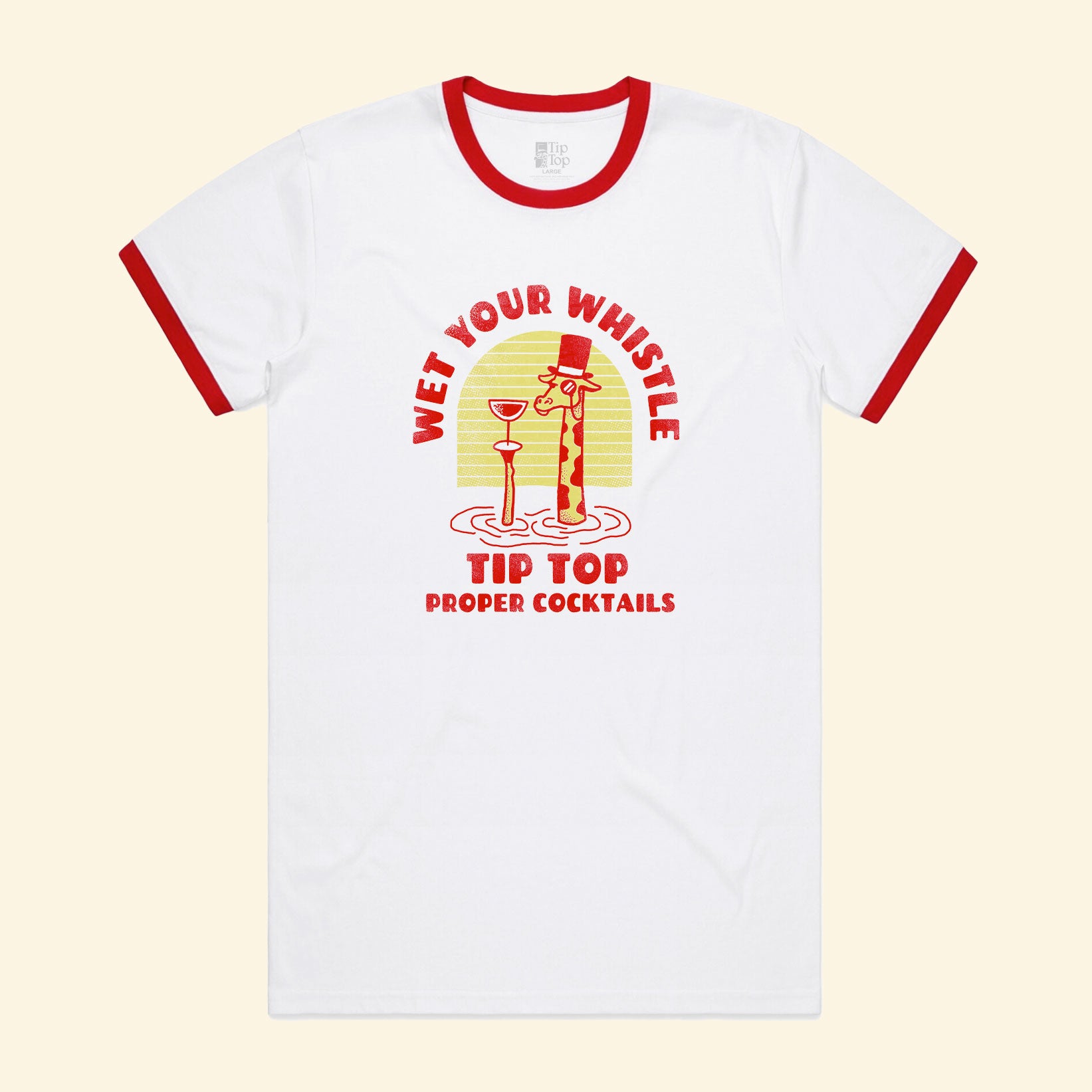 Wet Your Whistle Ringer Tee – Tip Top Cocktails