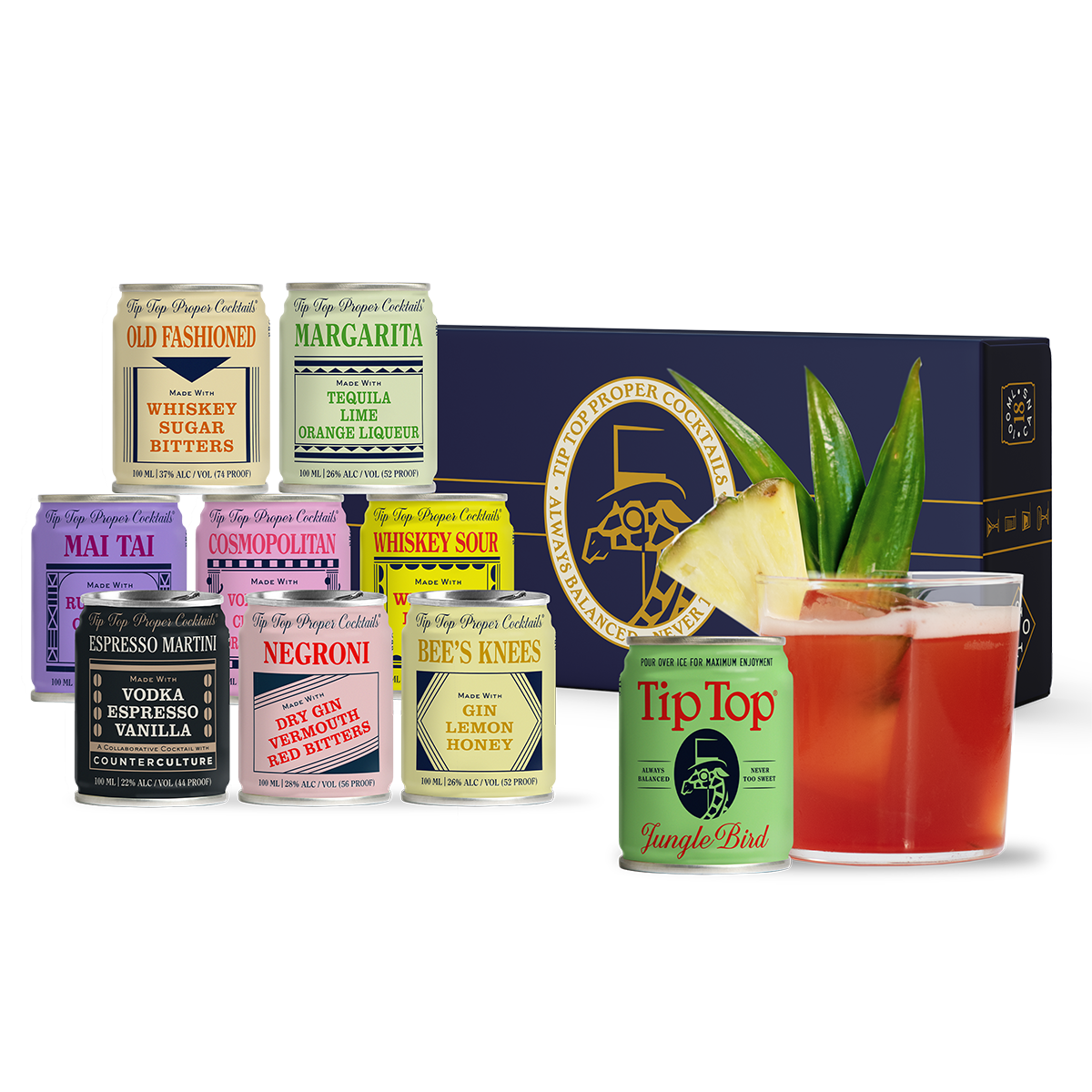 Cocktails In Box Tip Top Cocktails The Bestsellers Box, Vol. 2 – 18-Pack Ready-to-Drink