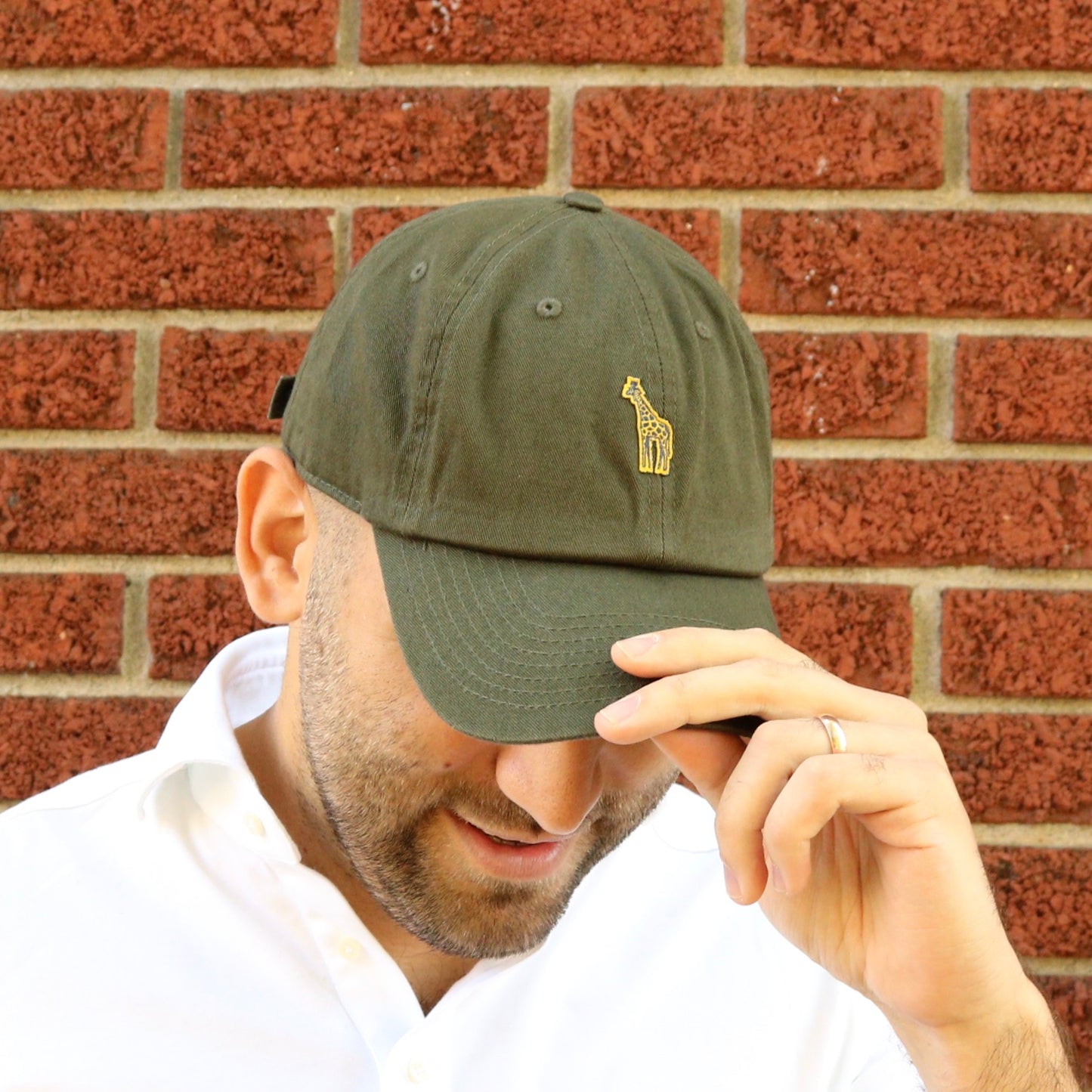 Embroidered Giraffe Polo Hat